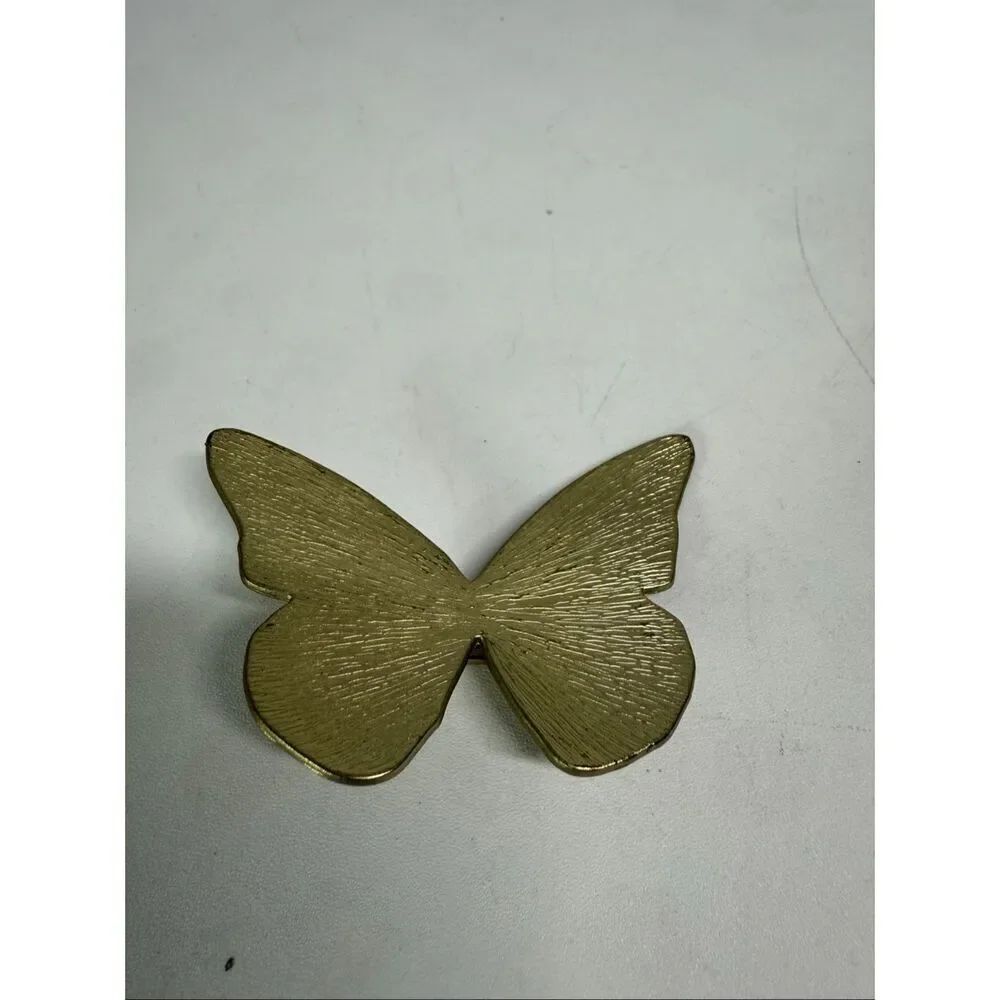 Vintage Neiman Marcus Gold Tone Butterfly Brooch Scarf Clip